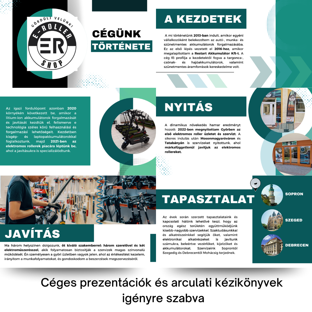 Prezentációk és céges anyagok